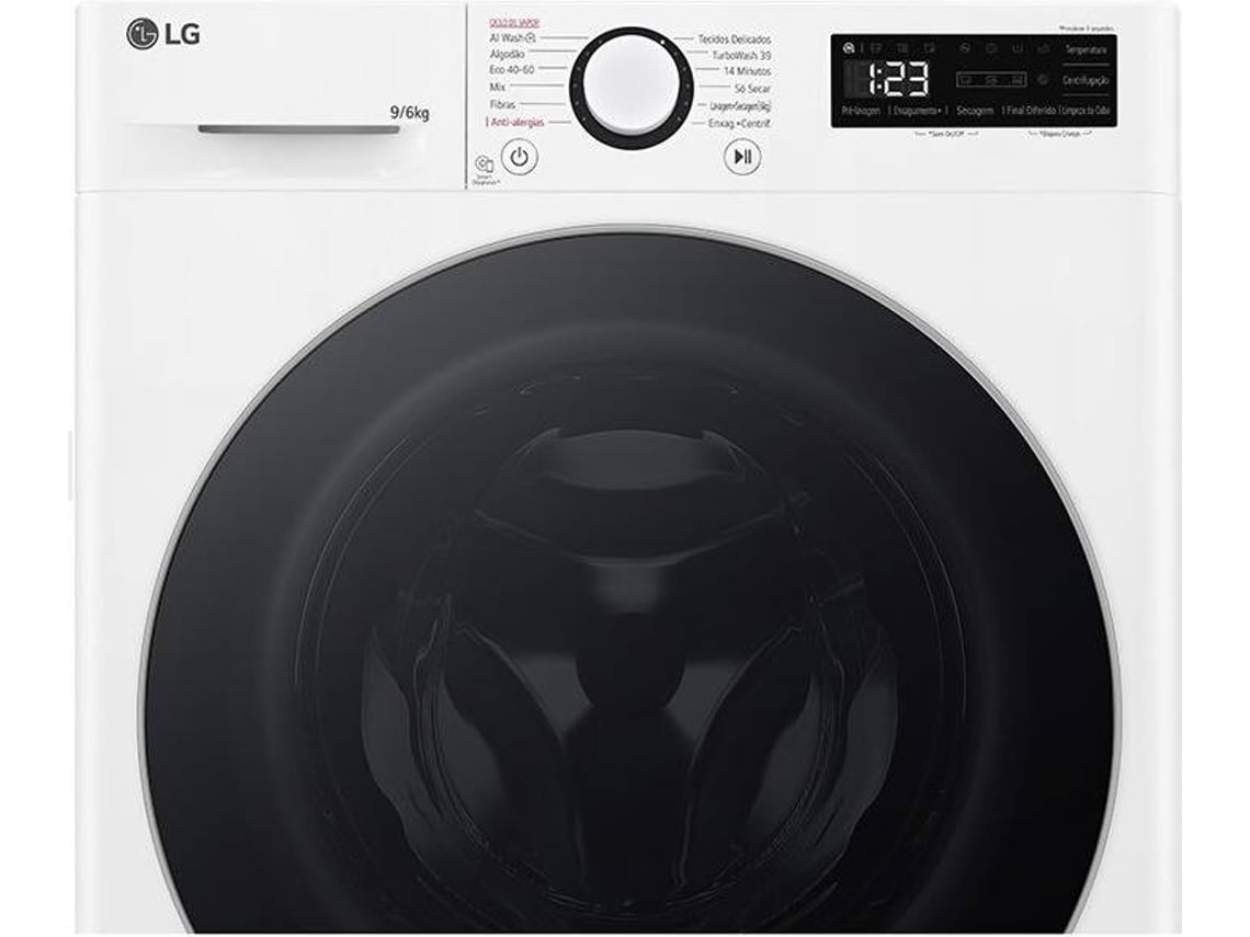 Máquina de Lavar e Secar Roupa LG F4DR509S1W (6/9 kg - 1400 rpm - Branco)