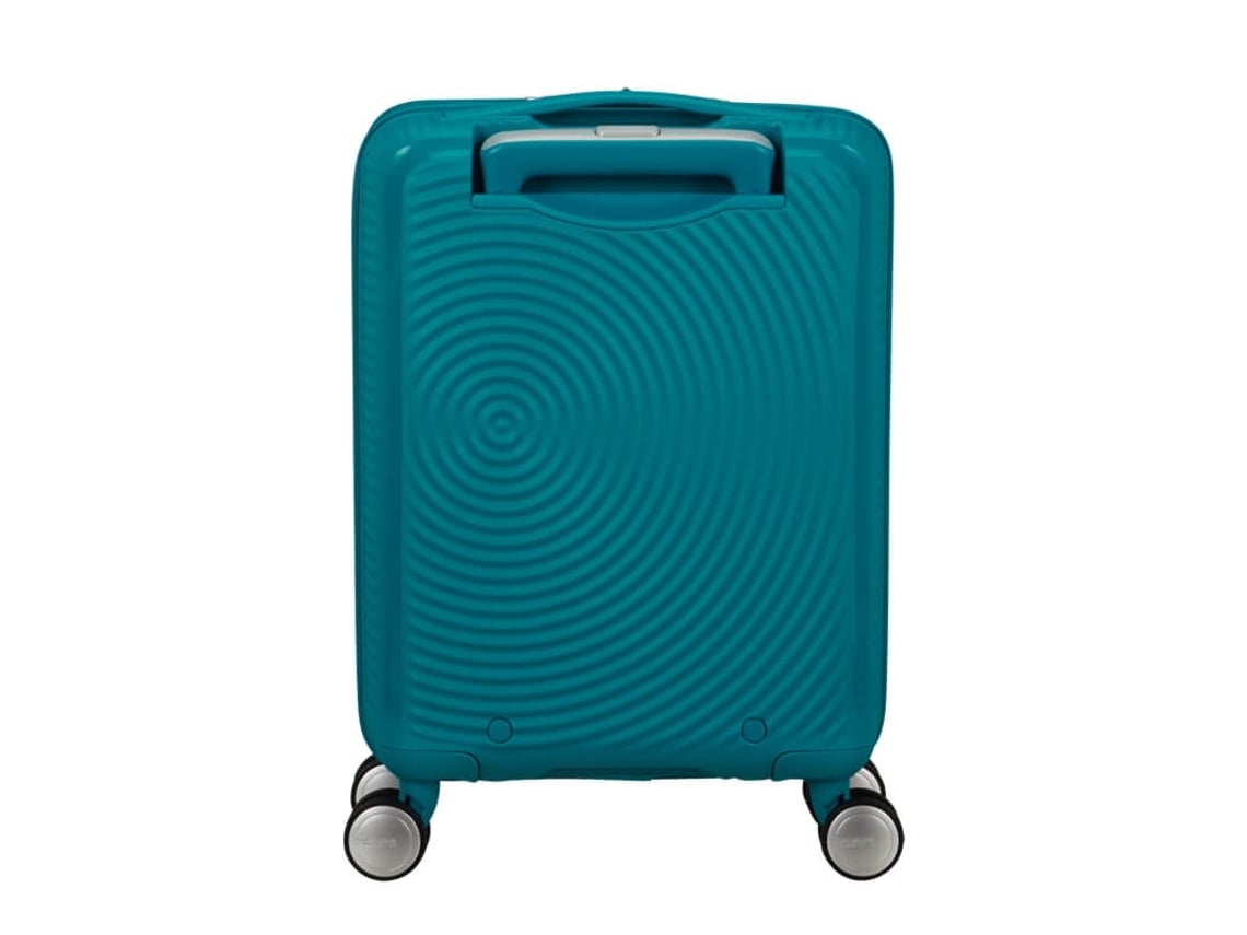 Mala De Viagem Pequena 47cm 4r Soundbox Mini Azul Petróleo American Tourister