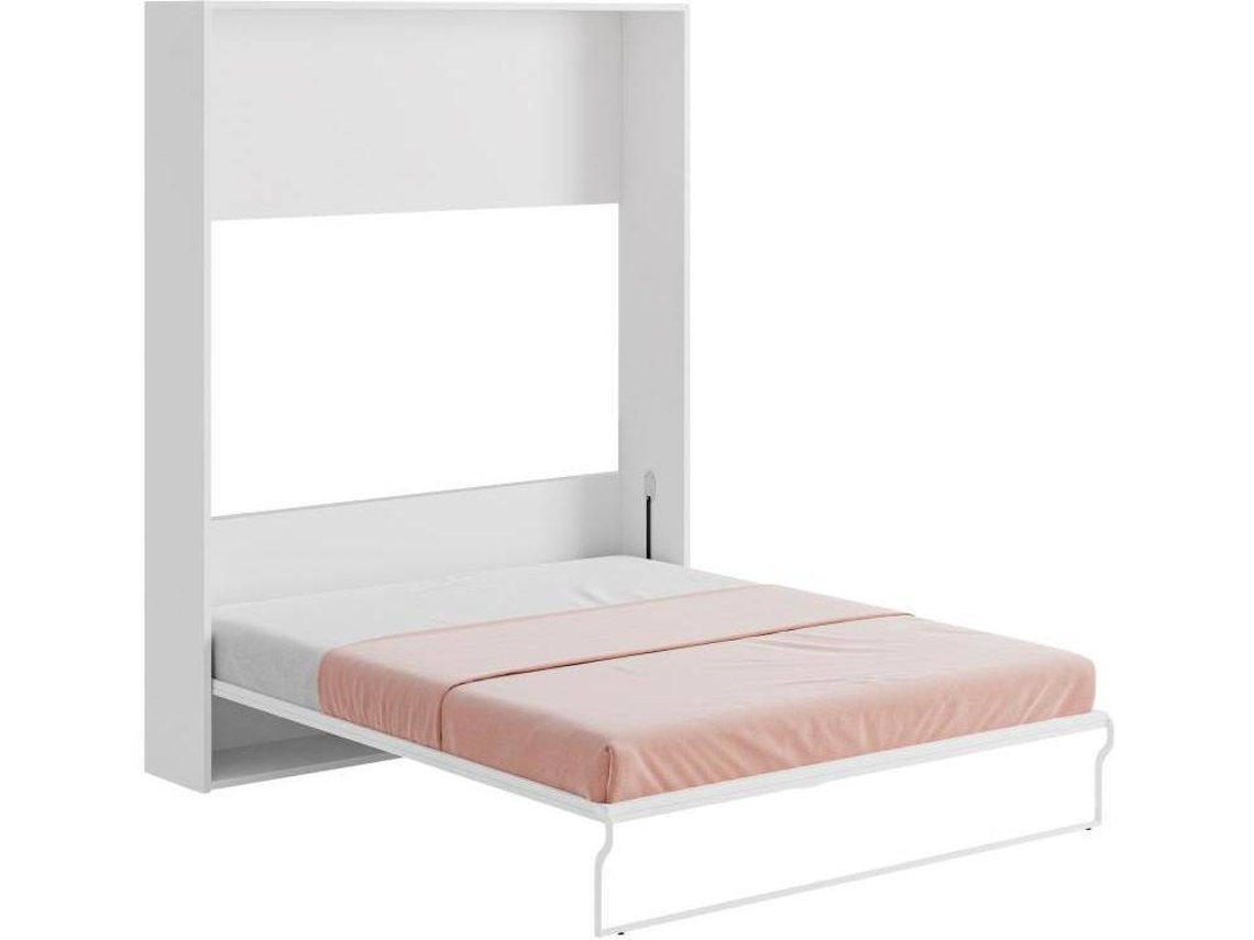 Cama embutida MALINA VENTE-UNIQUE Cinzento, Branco 160x200 cm - Sem colchão - Com sommier