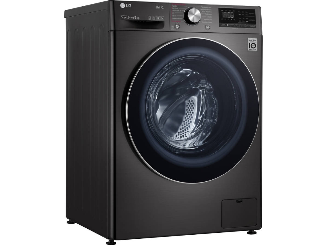 Máquina de Lavar Roupa LG F4WV9009P2B (9 kg - 1400 rpm - Preto)
