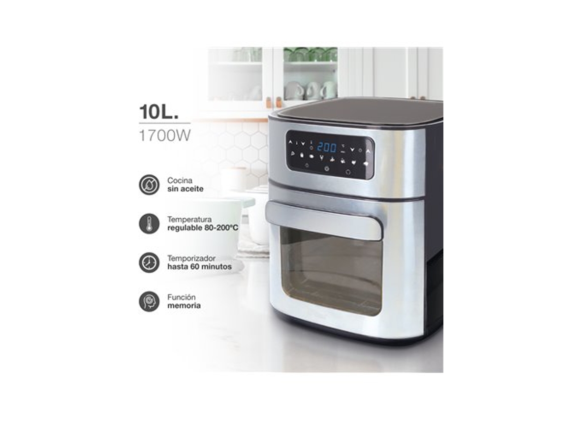 Fritadeira A Ar Tipo Forno 10l Assane Grande Capacidade, Led Tátil E Acessórios Incluídos Gsc