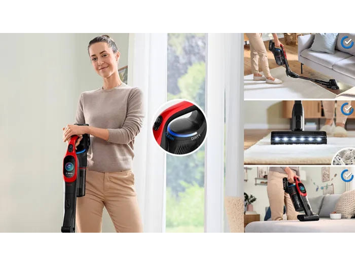 Aspirador Vertical BOSCH BCS1041PET Unlimited 10 (18 V - Autonomia 80 min - 400 ml)