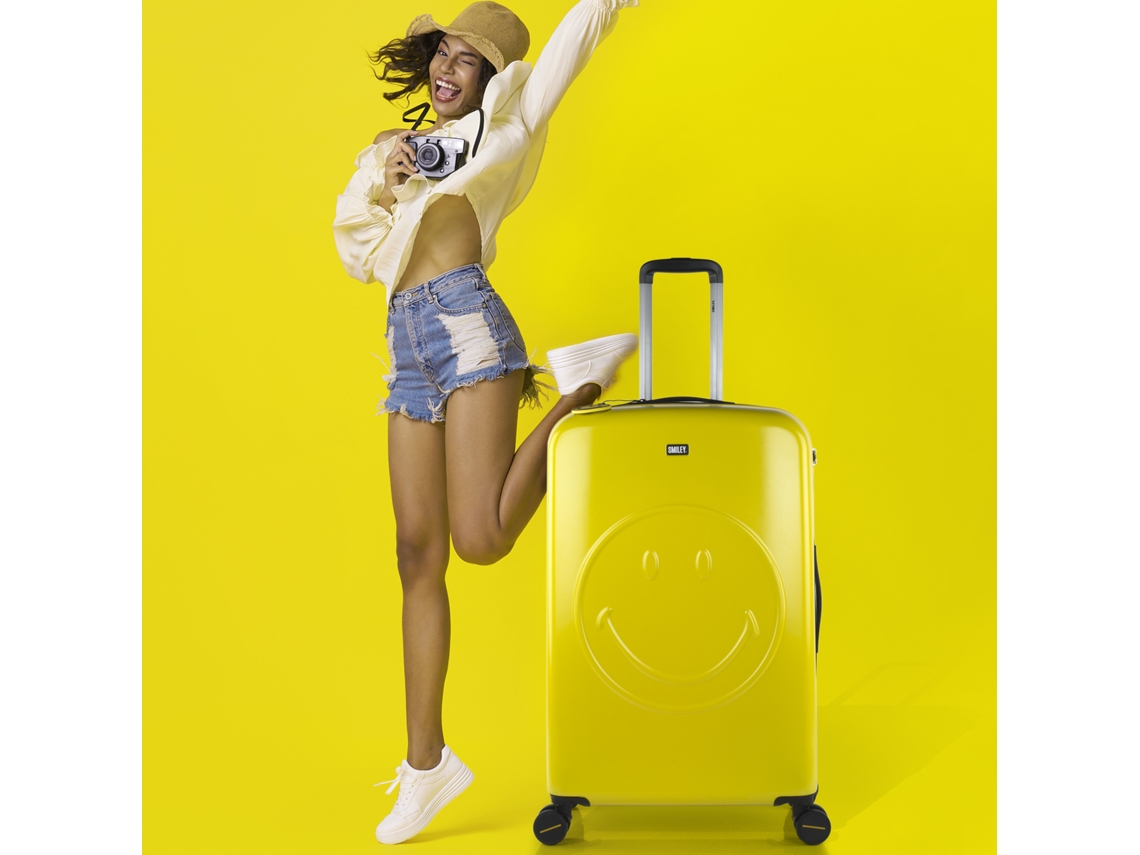 SMILEY ORIGINALS Mala Grande para Pc SMILEY ORIGINALS Amarelo-Preto 48X71X30 Cm 88L