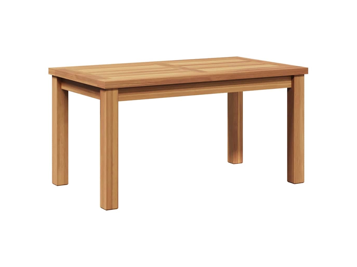 Mesa De Centro Marrom 70x40x36cm Madeira Teca Maciça