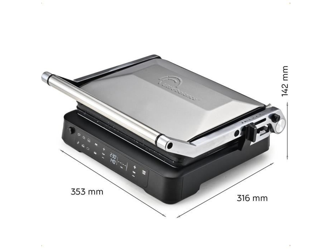 Grelhador De Carne Little Balance 8734 2000 W 6 Posições Alumínio / Preto