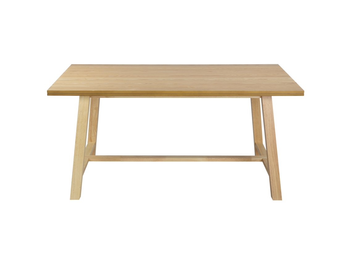 Mesa de refeições para 6 pessoas BELIANI Barnes de MDF Castanho claro 90x160x76