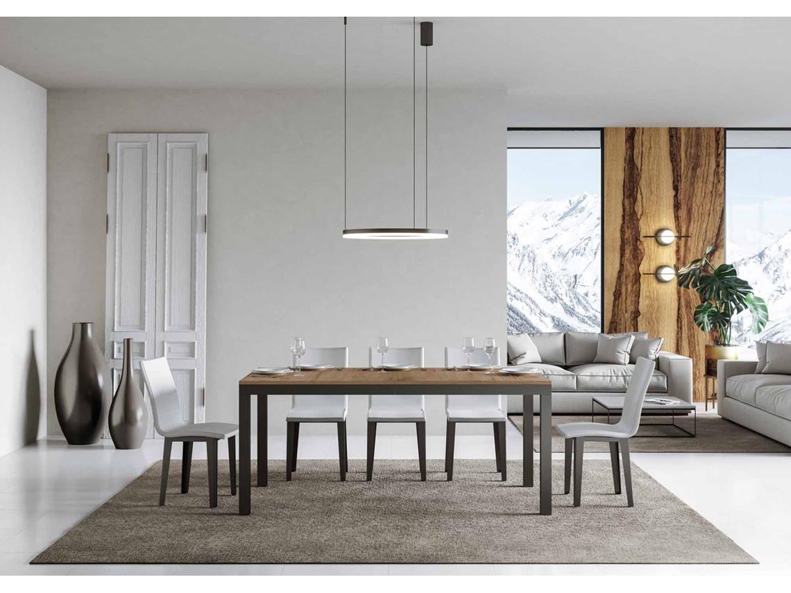 Mesa de Refeição ITAMOBY Everyday Evolution (90x180/284 - Painéis em Melamina - Carvalho Natural)