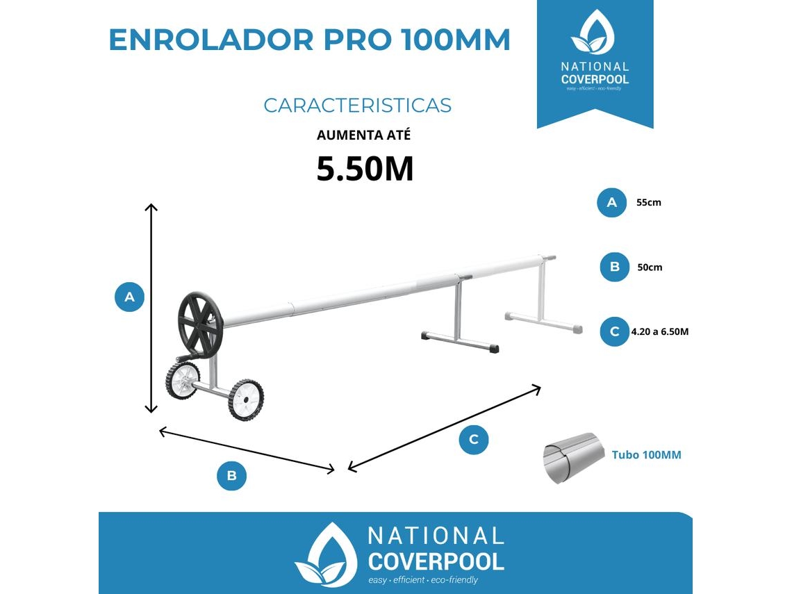 Enrolador Pro Tubo 100mm - 4,20 A 5,50