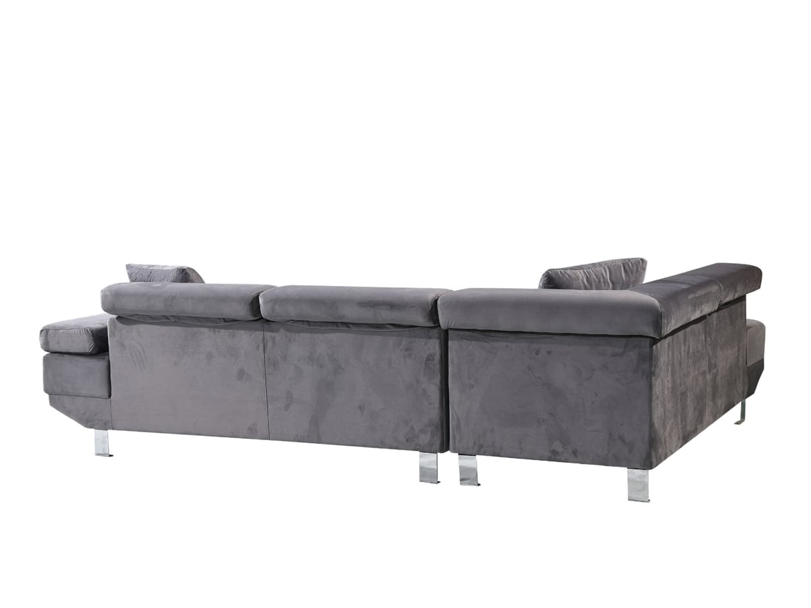Sofá de canto SALDOSYSTOCKS Chaise Longue Executive Cinza 262x190cm