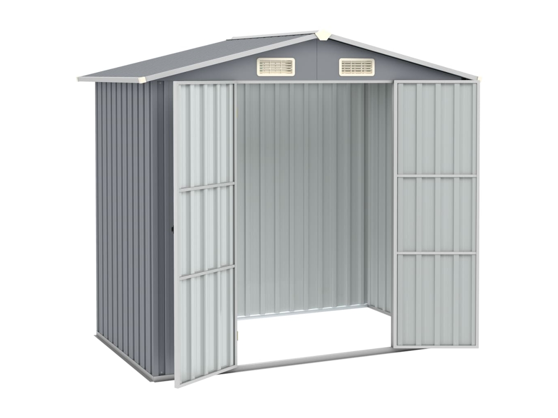 Abrigo MAISON EXCLUSIVE 205x129x183 cm Aço Galvanizado Cinzento