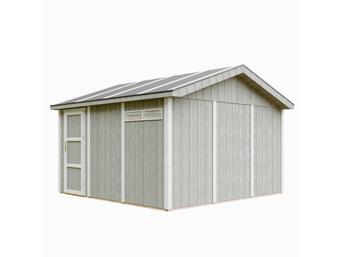 Garagem De Qualidade Premium 13 M² C378 X C412 Cm Timbela M990b Tundra Cinza