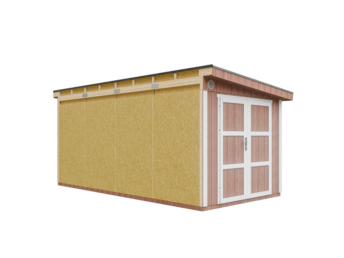 Casa De Jardim Qualidade Premium 11,47 M² A231x248x530 Cm Timbela M940 Redwood Red