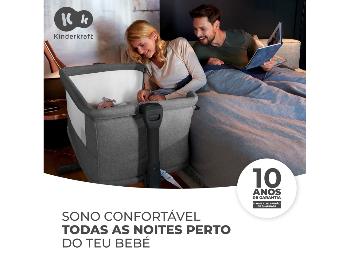 Berço Co-Sleeping KINDERKRAFT Neste Grow Cinzento
