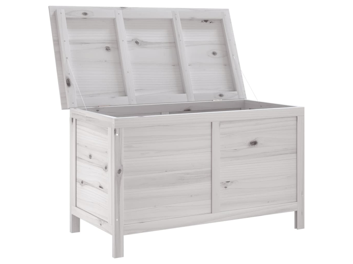 Caixa de Arrumação P/ Jardim 99X49 5X58 5Cm Abeto Maciço Branco PANGSHIYUAN