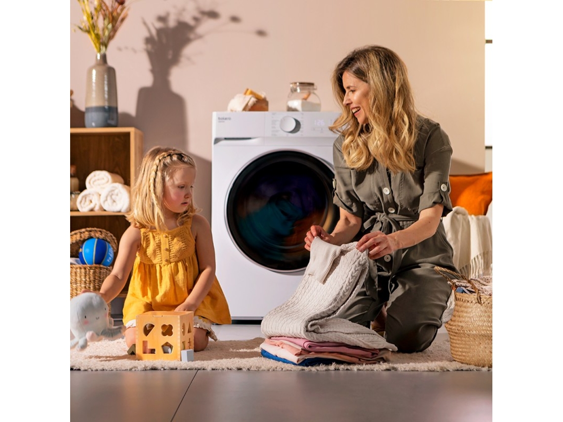 Máquina de Lavar Roupa de 10 kg de Capacidade de Lavagem e 7 de Secagem 1500 Rpm e Motor Inverter Plus CECOTEC