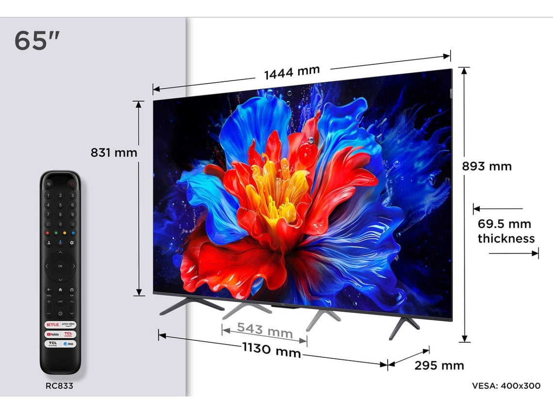 TV TCL QLED 65P8K (QLED - 65