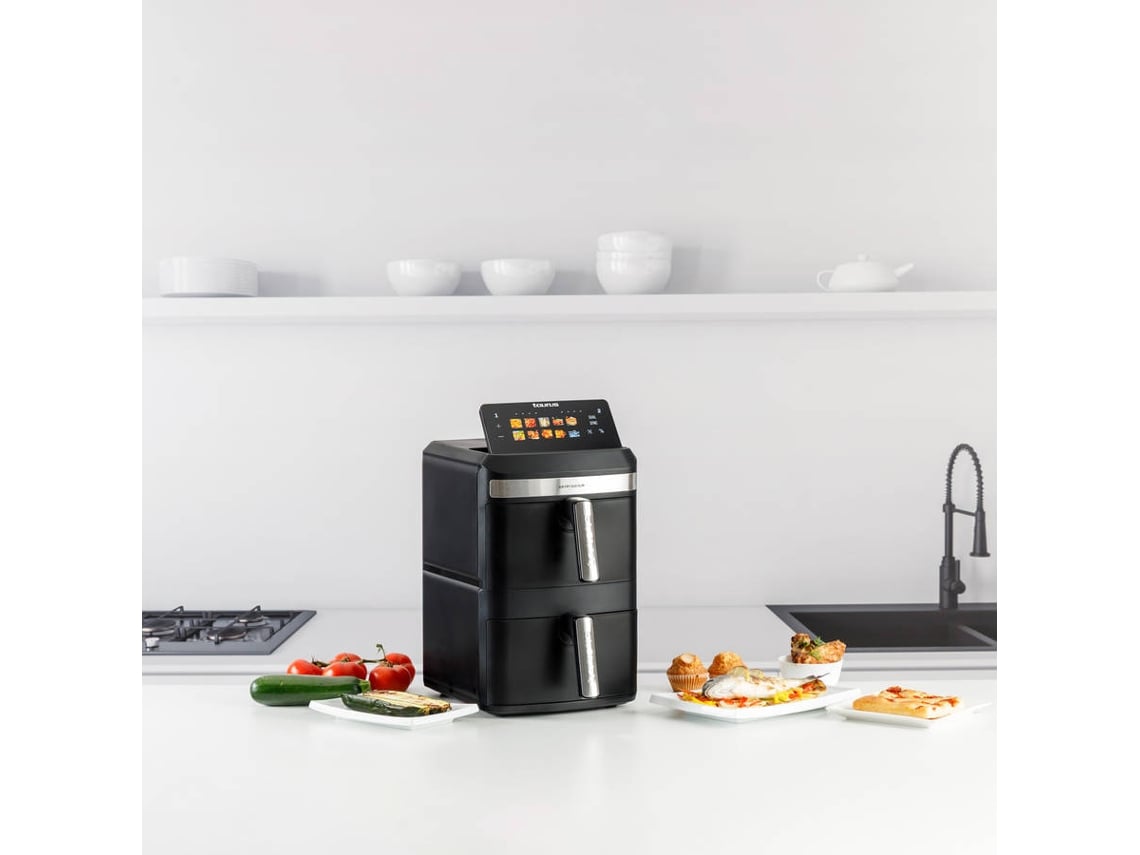 Fritadeira sem Óleo TAURUS Air Fry Duo Slim (13 L - Preto)