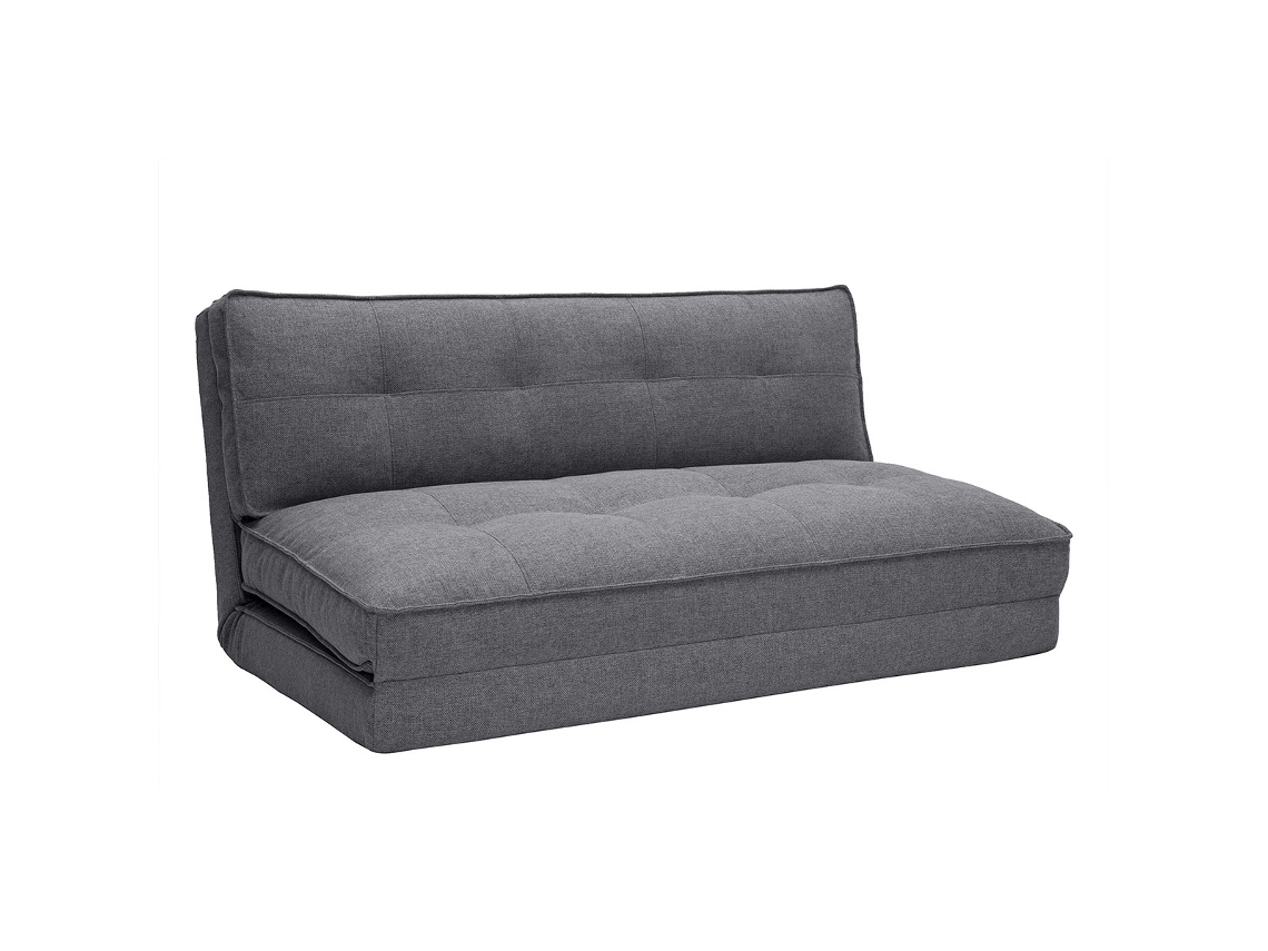 Sofá-cama convertível SALLY MILIBOO de 2 lugares em tecido cinzento