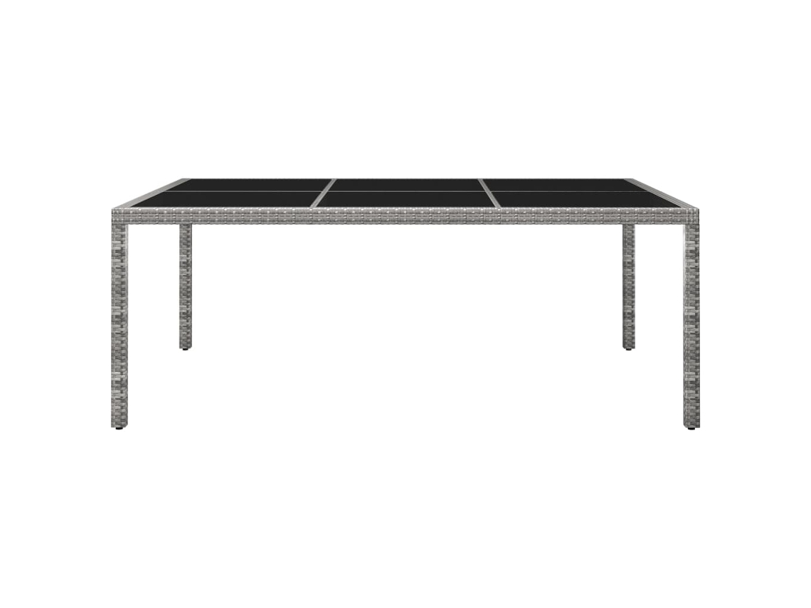 Vidaxl Mesa De Jantar Exterior 200x150x74 Cm Vime Pe Cinzento