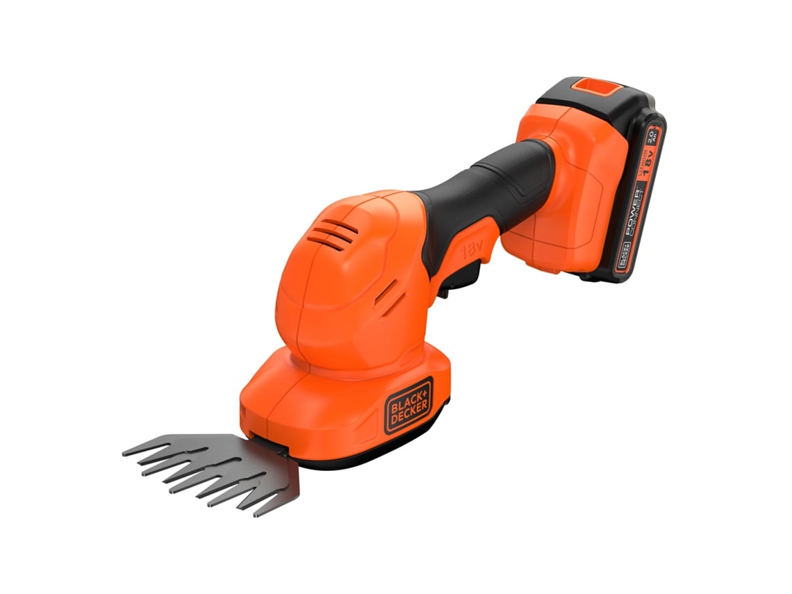 BLACK+DECKER BCSS18D1-QW - Tijeras cortacésped y arregla setos 18V 2Ah con cargador 1A