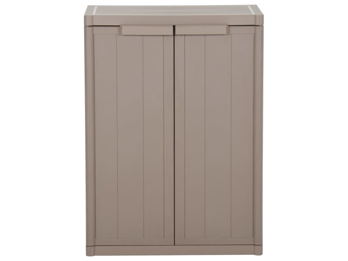 Móvel Arrumação P/ Jardim 65X45X88Cm Pp Aspeto Madeira Castanho PANGSHIYUAN