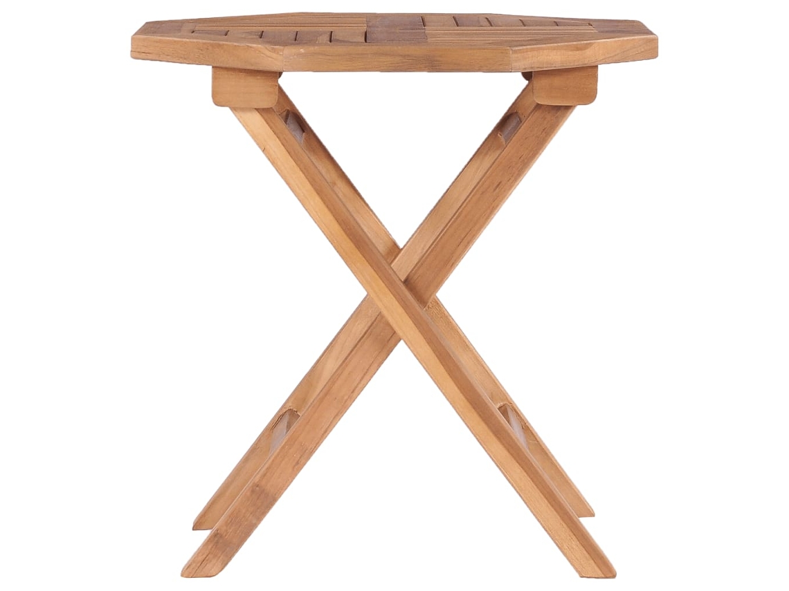 Mesa De Jardim Dobrável 45x45x45 Cm Madeira De Teca Maciça