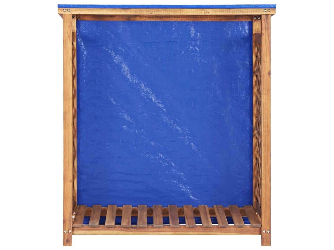 Abrigo para Lenha VIDAXL Marrom Madeira (105x38x115 cm)