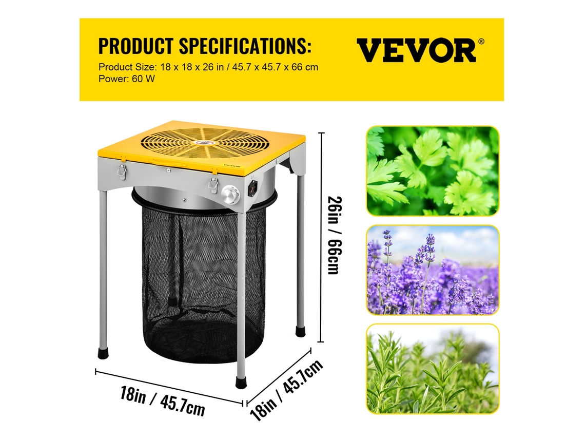 Mesa de 18 Polegadas Hidropônica de 3 Velocidades Elétrica Folha Bud Trimmer Trim Reaper com 6 Lâminas Extras VEVOR