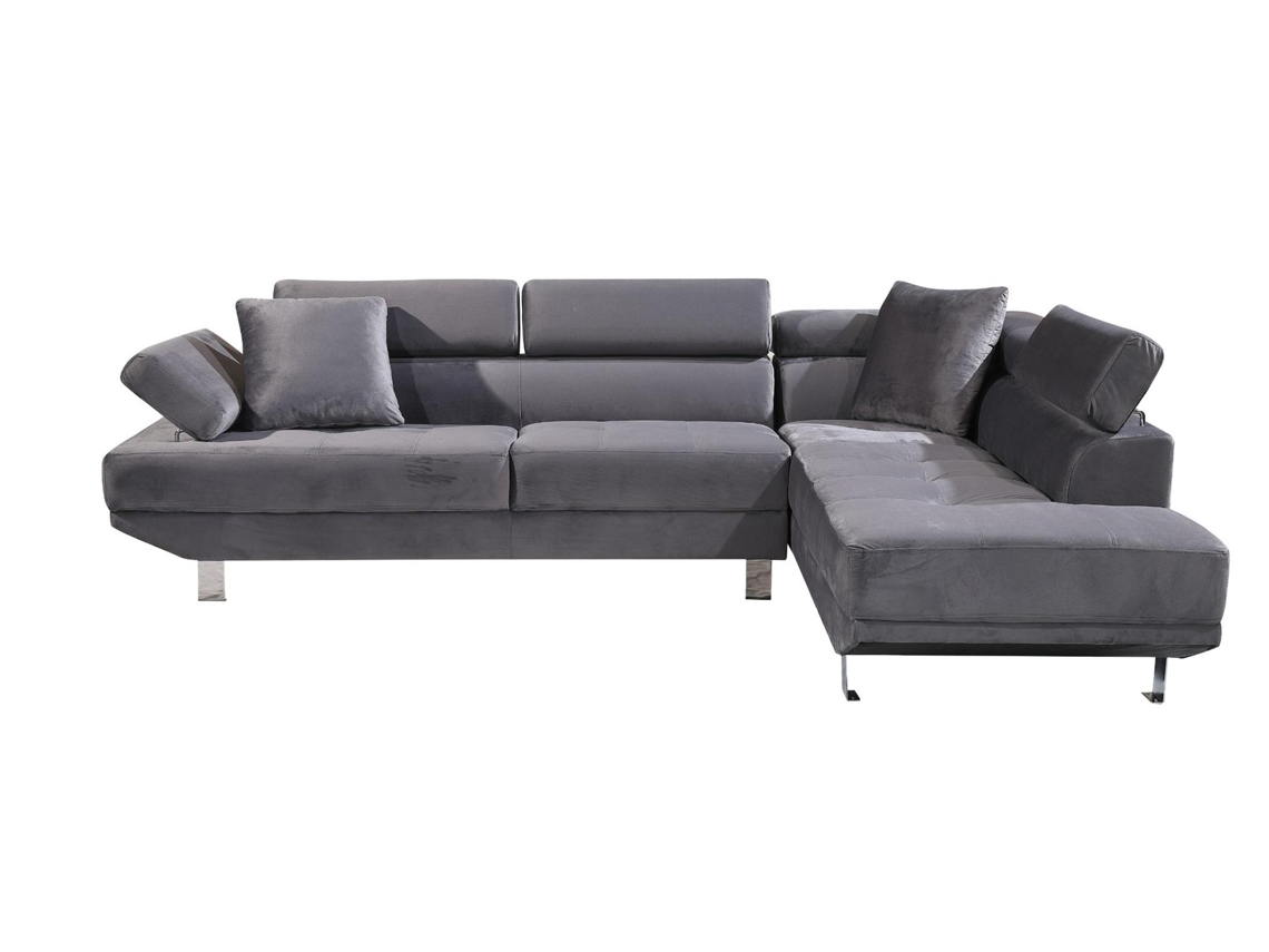 Sofá de canto SALDOSYSTOCKS Chaise Longue Executive Cinza 262x190cm