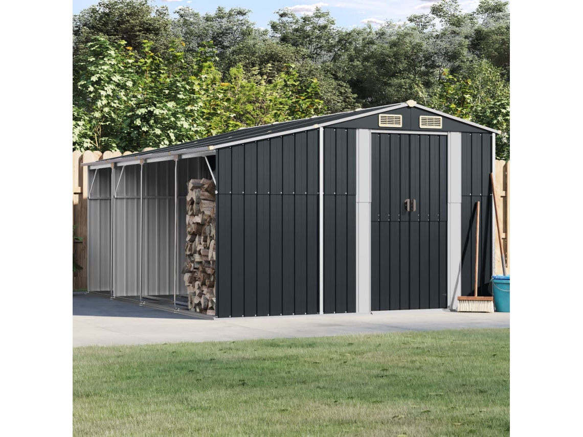 Abrigo VIDAXL Antracite Aço (277x365,5x179 cm)