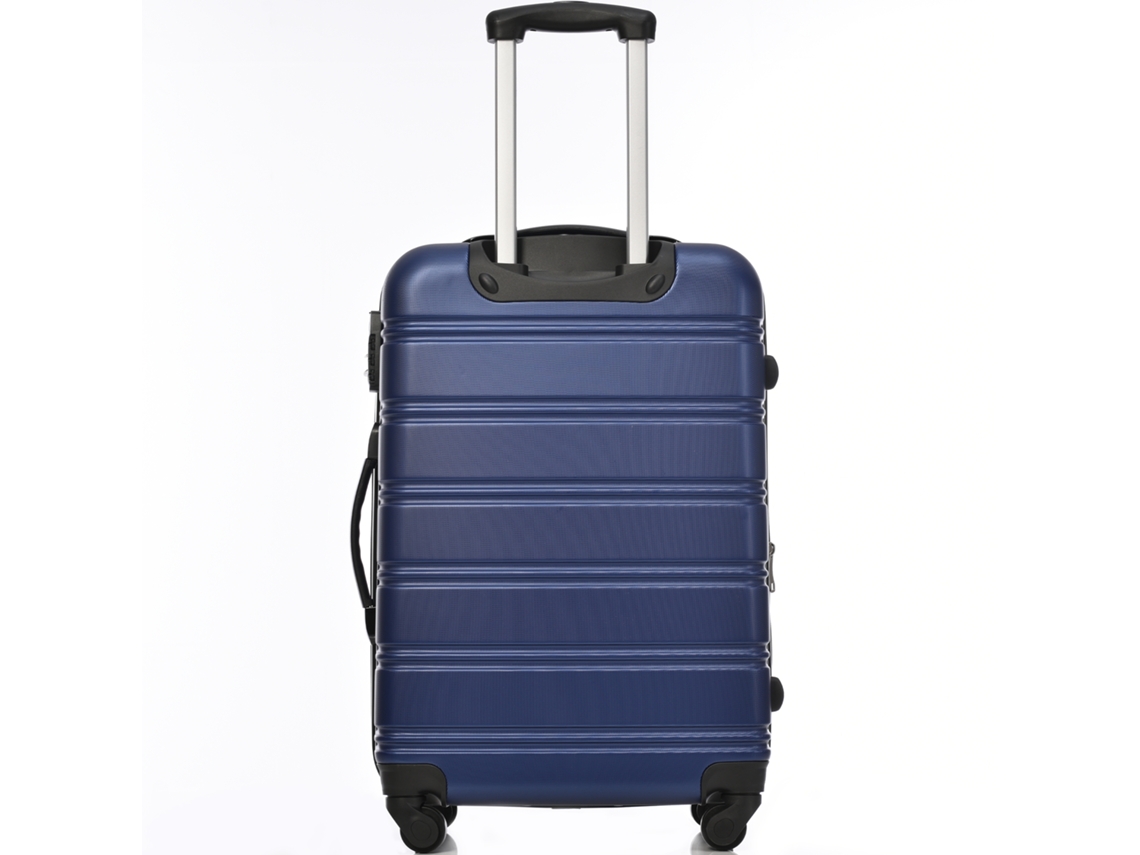 Mala Rígida, 4 Rodas, Abs, Azul, 74.5 X 50.5 X 31.5 Cm Haochrymec