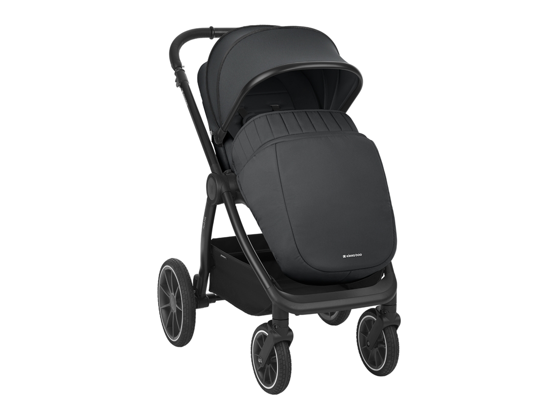 Carrinho De Bebê 2 Em 1 Naya Cinza Com Alcofa Kikkaboo