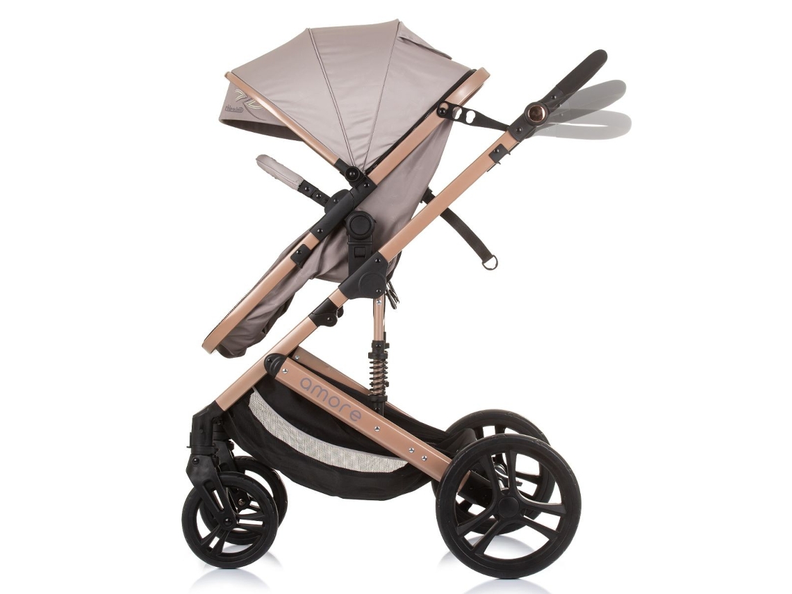 Carrinho de Bebê Amore Conversível Duo Até 22 kg Macadamia CHIPOLINO