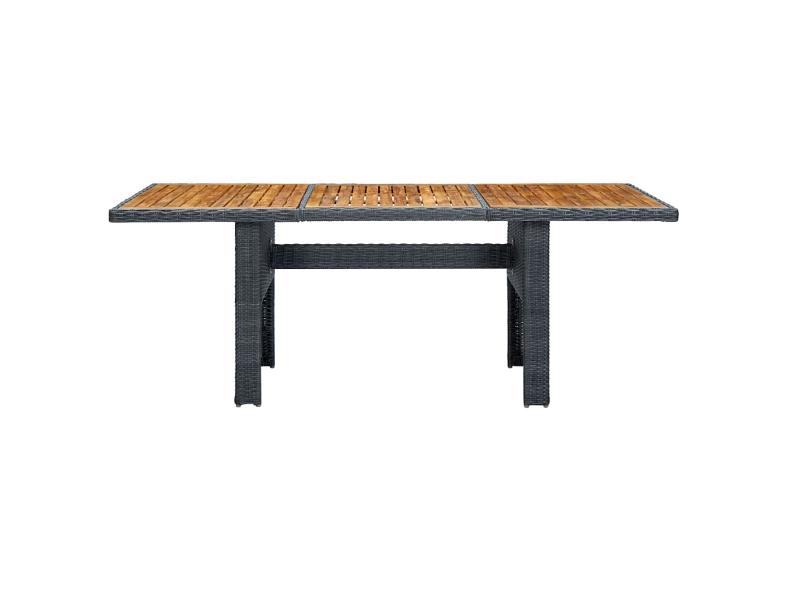 Mesa de jardim VIDAXL Cinzeto Rattan / Vime