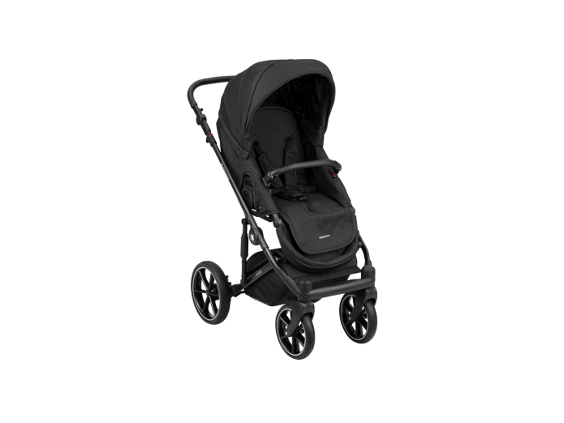 Carrinho de Bebé KIKKABOO 2 em 1 com Alcofa Rígida Amani Black
