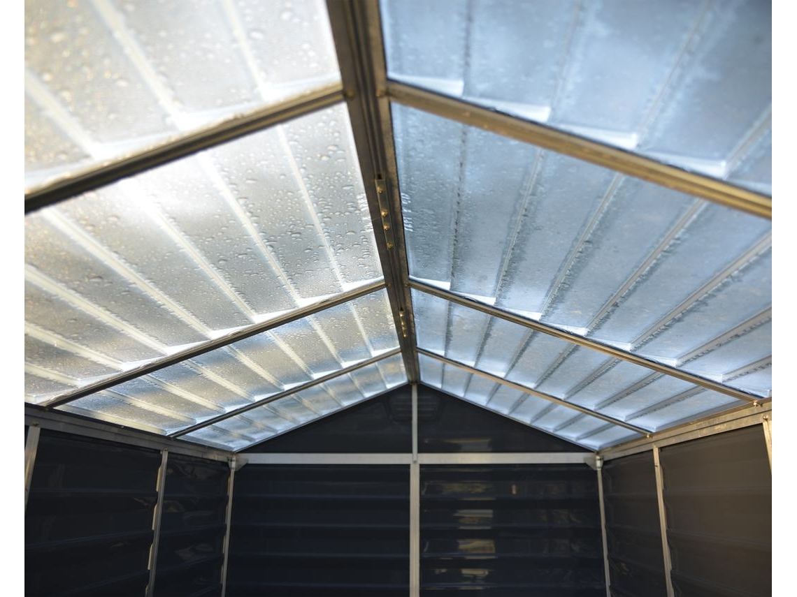 Abrigo de Jardim CANOPIA Skylight de Policarbonato 176X120X203 cm Cinza Escuro