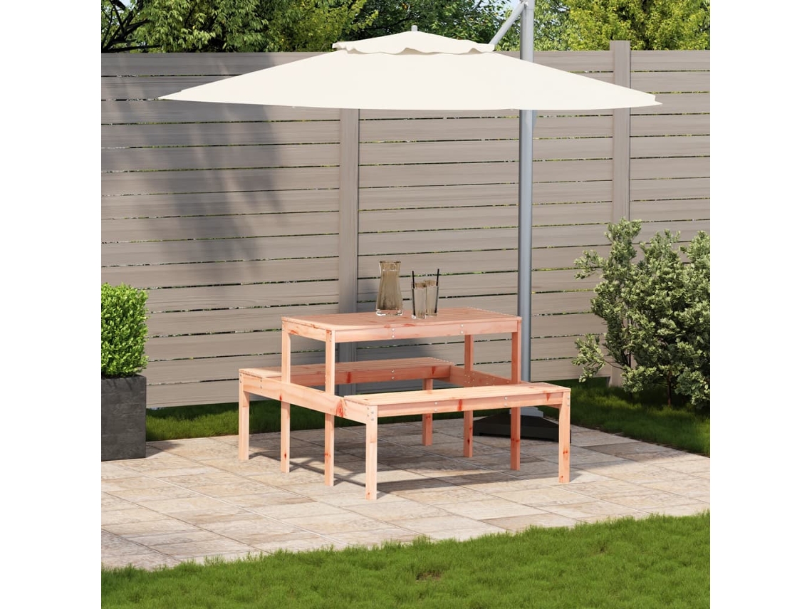 Mesa De Piquenique 110x134x75 Cm Madeira Douglas Maciça Vidaxl