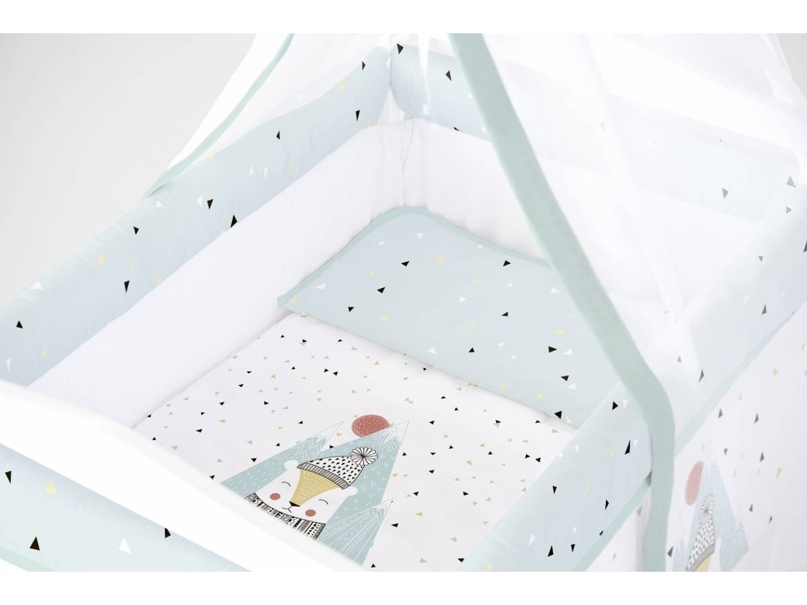 Mini Berço e Têxtil TANUKI Polar Bear Azul (57x25x82 cm)