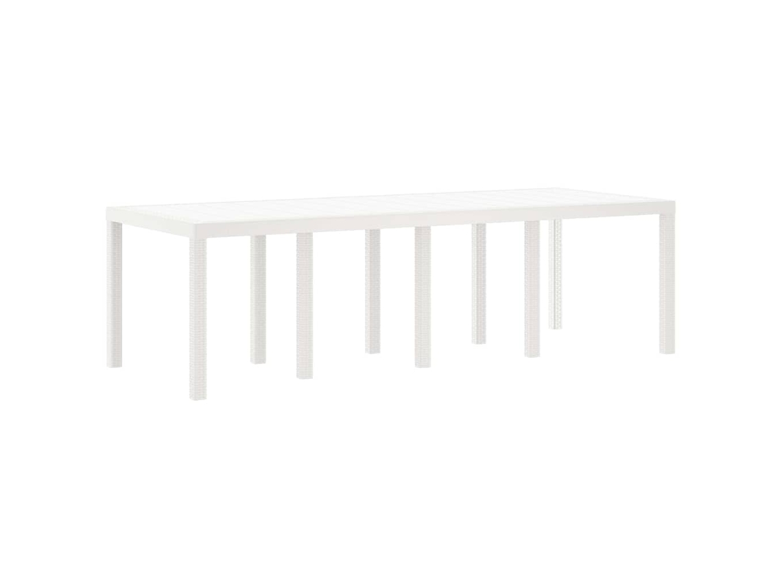 Mesa De Jardim Branco 250x100x73 Cm Vime Pe Vidaxl
