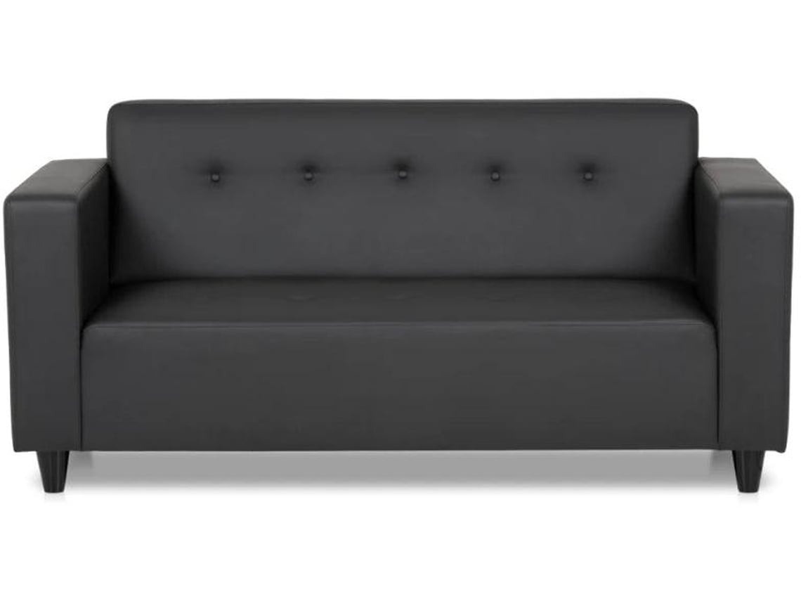 Sofá 3 Lugares BUDWING Pedro Preto - Tecido Tufado (170 x 60 x 79 cm)