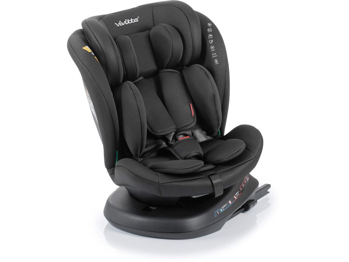 Cadeira Auto Vivitta Jade I Fix Rotativa 360° 40 150 Cm Black