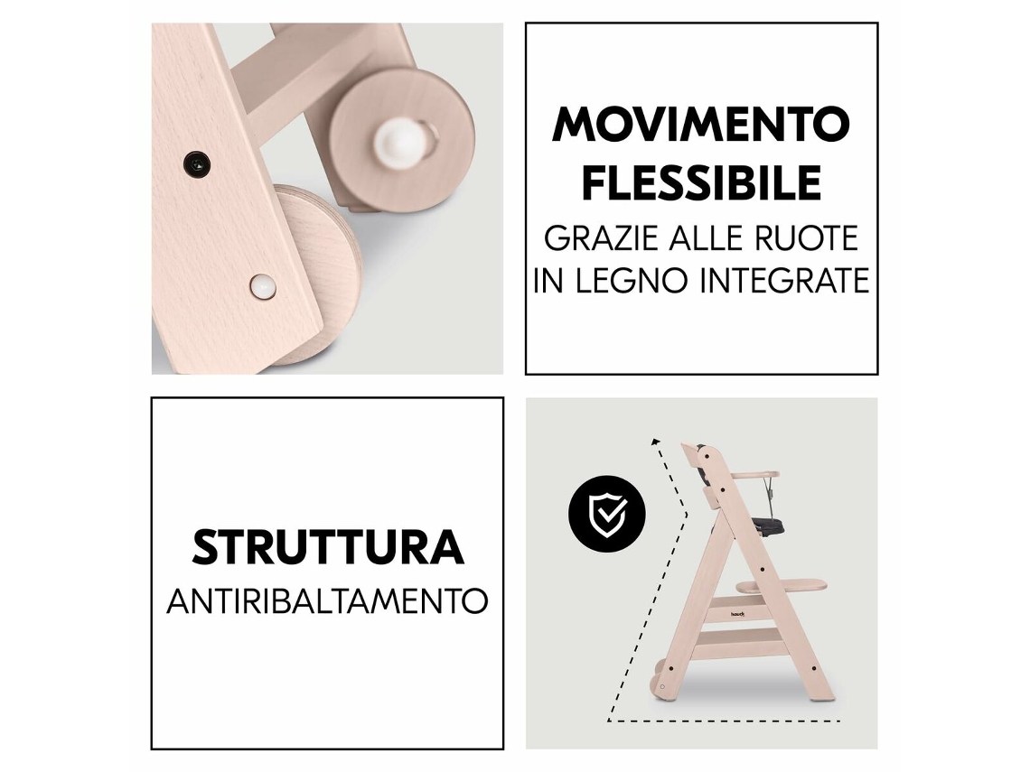 Cadeira alta Hauck cinza