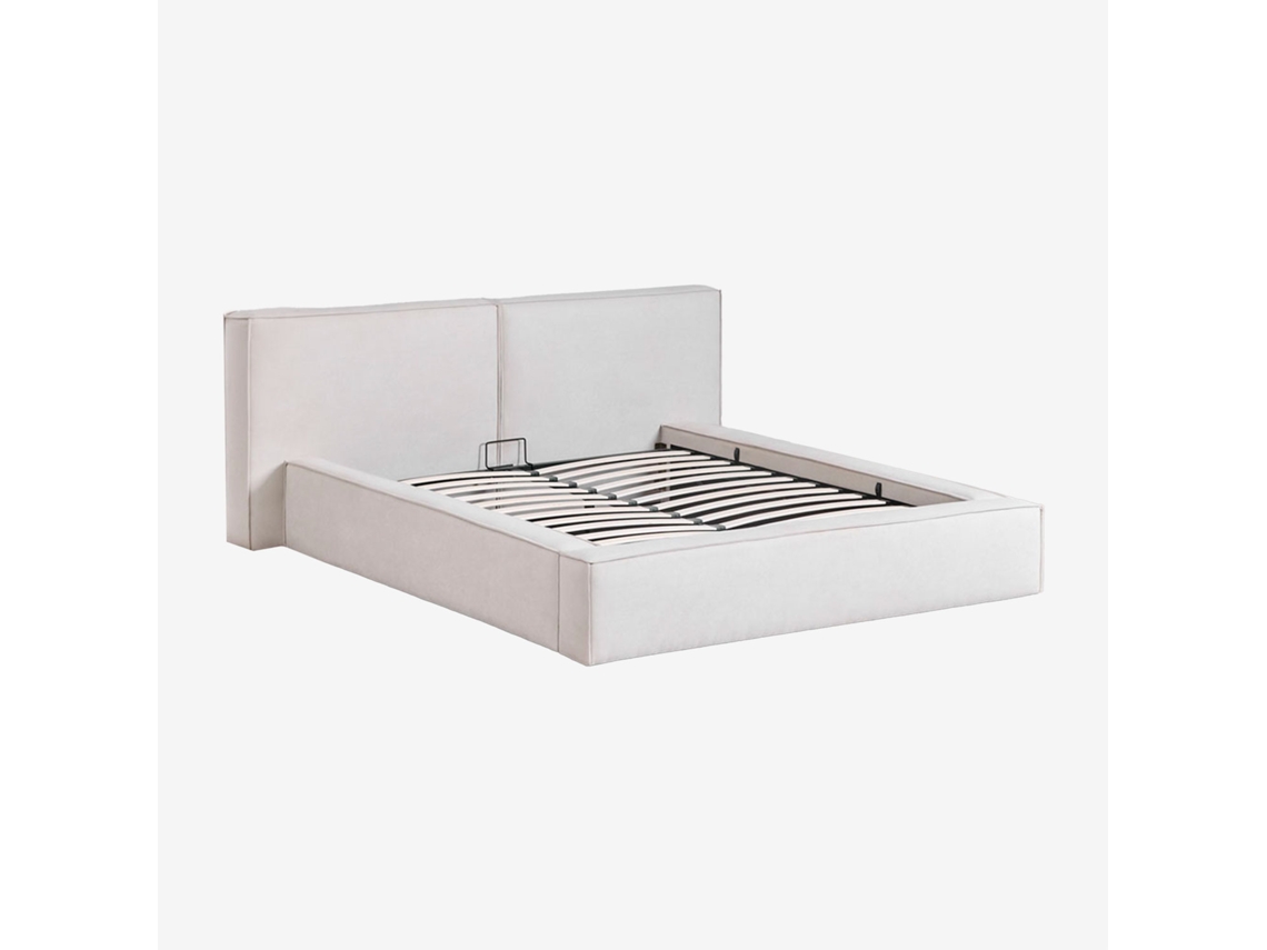 Sklum Cama Com Estrado Elevatório Estofada Lunari Poliéster