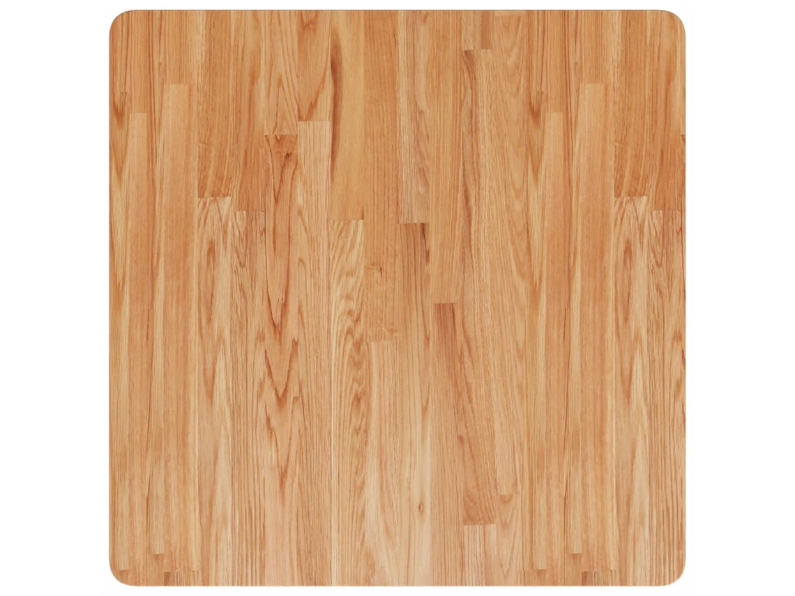 Tampo Mesa Quadrado 70x70x4 Cm Carvalho Maciça Castanho Claro