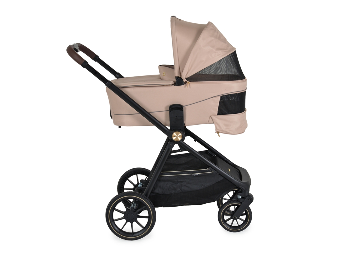 Carrinho De Bebé Celebrity 2 Em 1 Crepe Bege Cangaroo