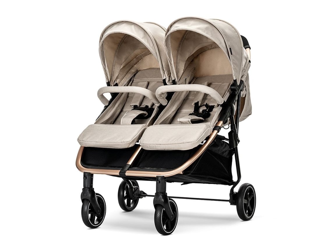 Carrinho De Bebê Duplo Lorelli Duo Bege Até 22 Kg Por Criança