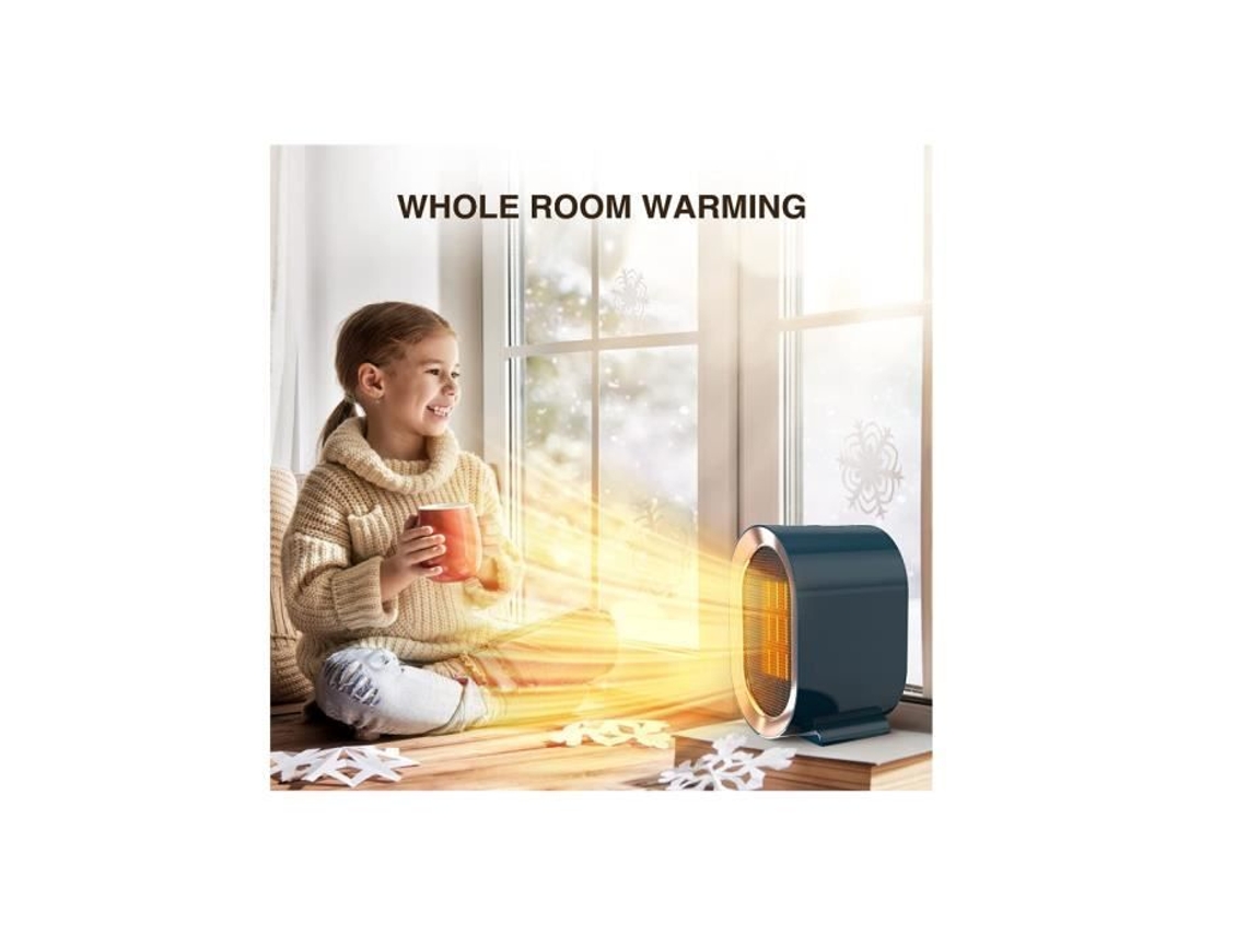 Aquecedor com Ventilador 800/1200W Radiador Cerâmico Elétrico de Aquecimento Auxiliar Aquecimento Elétrico Radiante para Banheiro