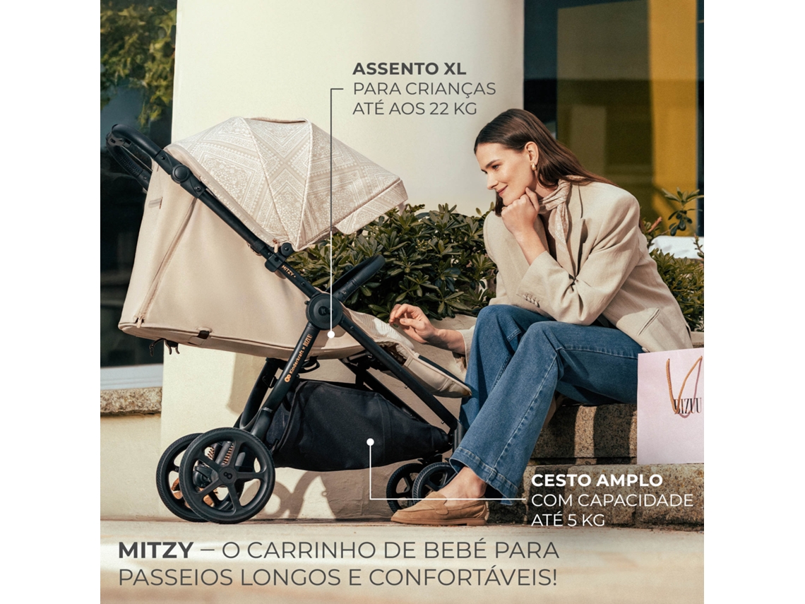Carrinho de bebé KINDERKRAFT Mitzy-Bizuu (Bege)