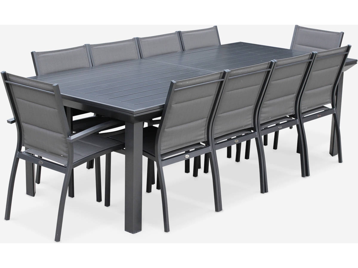 Mesa de Jardim Extensível SWEEEK Odenton (10 Poltronas - 235-335Cm)