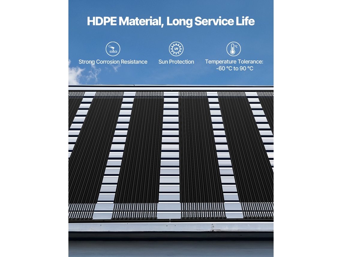 Aquecedor Solar Para Piscinas Sistema De Aquecimento 4 Pcs 123,5x310cm Vevor